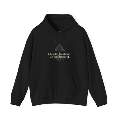 Cherche plus haut. Vis plus profond. Hoodie — UNIK.